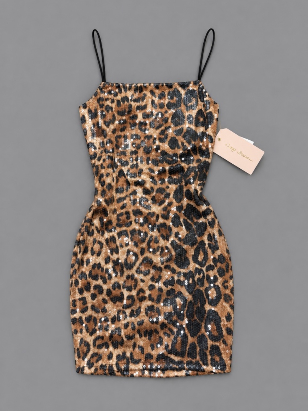 City Studios Leopard Sequin Mini Dress – XS – NWT